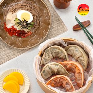 [유가네] 막두세트 (메밀면 4팩 + 육수 2팩 + 비빔장 2팩 + 고기만두 1팩+김치만두 1팩)