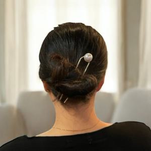 왕진주 올림머리 U자핀 비녀 U자비녀 헤어코사지 u자핀 올림머리핀