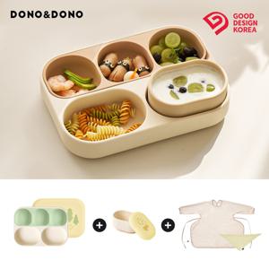 도노맘마존 올인원 흡착식판+흡착볼+방수턱받이 풀세트 (5p)
