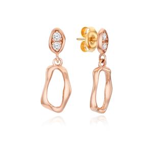 [티르리르] 14K 핑크골드 웨이블렛 포인트 귀걸이 TETK4P04125S