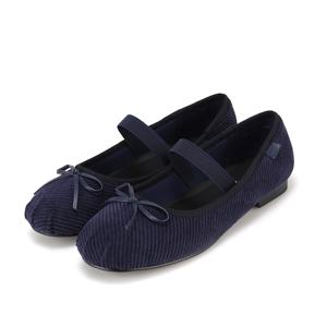 바바라 리본 장식 코드로이 여성 플랫 1cm_BBH531