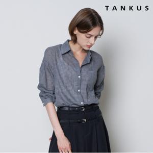 정상가:59,000원 ㅣ 데일리 체크 카라넥 버튼업 긴팔 셔츠 (TX3BL015L0)