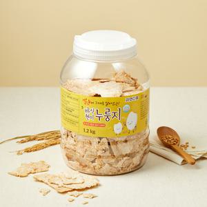 [자연다움] 쌀눈이 그대로 살아있는 바삭 현미 누룽지 1.2kg 1통