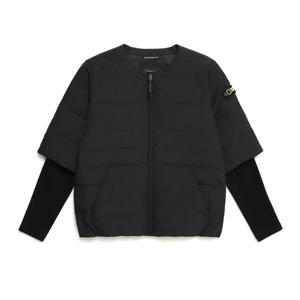 N234WDW021 여성 헤론 U넥 경량 하이브리드 다운 점퍼 CARBON BLACK