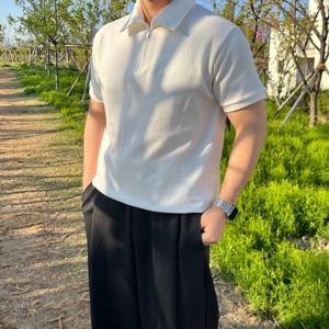 [브리치] 유인맨즈 / 머슬핏카라티 반집업반팔 두꺼운반팔 안비치는흰티