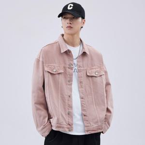 [브리치] 제로투올샵2 / 남성 캐주얼 데님 재킷 더러운 핑크