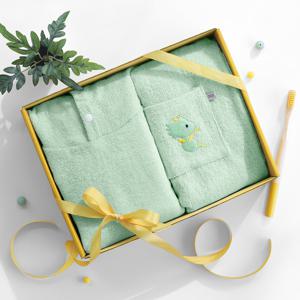 [맘스네이처] 밤부 유아 목욕 가운 선물 SET 판초