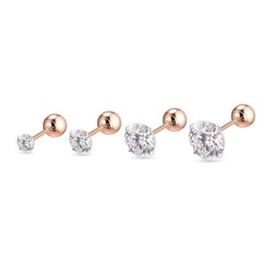 14K 모이사나이트 베이직 4프롱 피어싱(4type)