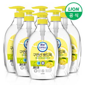 참그린 구연산 뽀드득 레몬향 주방세제 1kg 용기 6개