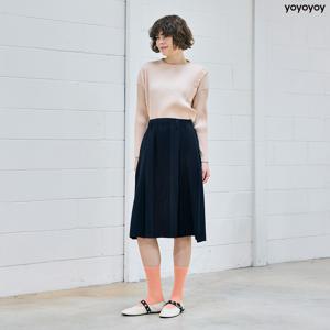 yoyoyoy여성[최초가 109,000원] 사이드 오픈 루즈 플리츠 티셔츠 아이보리_AI02WNPTS02