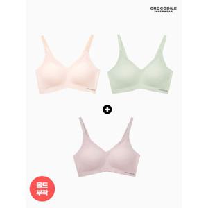 [하프클럽/크로커다일 이너웨어]쿨 인견 몰드부착 V넥/스트랩 감탄브라 2+1 택1