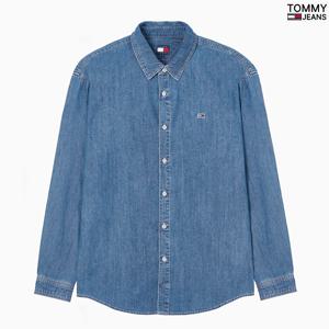 타미진 공용 레귤러핏 TOMMY 미디엄블루 데님셔츠 T32F0WSH02TML1-B