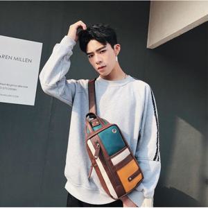 남성 가죽 크로스백 여행가방 슬링백 무료배송