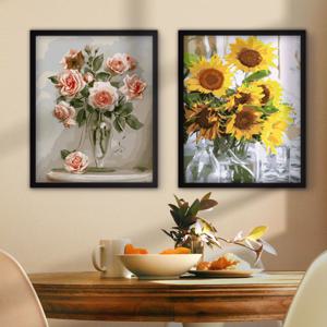 DIY 명화그리기 유화 그리기 세트 그림 액자 캔버스 아크릴물감 4+1 학교납품업체