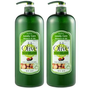 천연 올리브 모이스처 대용량 샴푸 미용실 삼푸 1500ml 2개