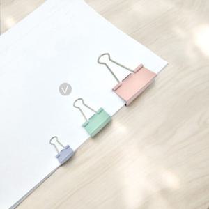 파스텔 서류 더블클립 32mm 24개입/사무용/문구/서류/문서/집게/파일철/페이퍼/종이/컬러/중형/더블크립