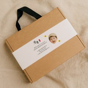 송월타월 2p돌잔치 패키지 행사답례품 고급패키지 고급 손잡이 박스+고급 띠지