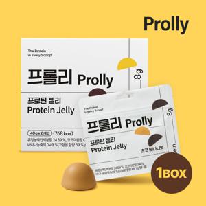 프롤리 프로틴 단백질 젤리초코바나나맛 1박스/6포(1포 단백질8g) 국내 첫 단백질 젤리 맛있게 섭취