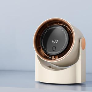 1+1 디지털 디스플레이 터보 데스크 선풍기 USB 충전 사무실 선풍기 벽걸이 가능