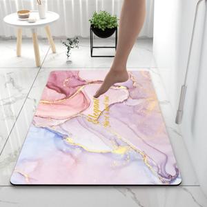 대리석패턴 규조토 발매트 주방 욕실 현관 60x40cm 빨아쓰는 미끄럼방지 매트 ODM-FOOTMAT4