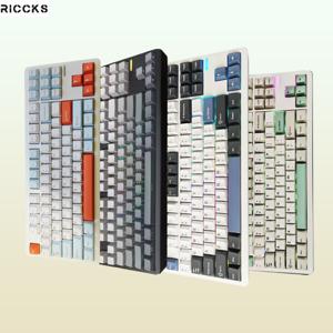 Riccks RS8 무선 게이밍 기계식 키보드 87키 블루투스 RGB 8000mAh GASKET구조