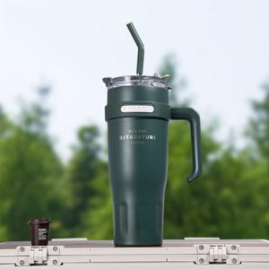 대용량 텀블러 1200ml 보온 보냉 스트로우 빨대 포함