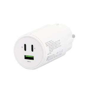 이엘 멀티 3포트 GaN 65W PD PPS USB 고속 충전기 접지형 어댑터 블랙/화이트