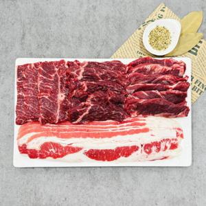 실속 소고기 모듬 1kg 갈비살 부채살 토시살 우삼겹