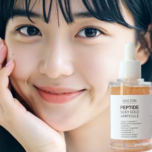 게스통 펩타이드 실키 골드 앰플 70ml 미백 주름개선 금빛 펩타이드 메마른 피부에 활력과 윤기를