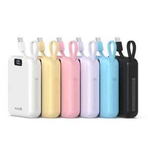 1+1 밸류엠 PD 22.5W 고속충전 C타입 케이블 일체형 미니 보조배터리 10000mAh 삼성 갤럭시 애플 아이폰