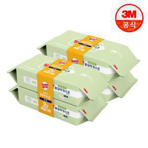 (단독주말한정/10%+10%) 3M 대형 베이직 물걸레 청소포 실속형40매x4팩(총160매) 물티슈 밀대 리필 바닥청소