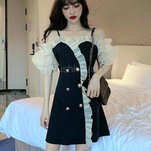 여성 원피스/점프수트/원피스 데이트룩 어깨트임 나시 슬리밍 스커트