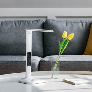 프리즘 LED 스탠드 PL-550WH 화이트 면광원 다기능 각도조절 책상 조명 (시계 알람 달력 온도)
