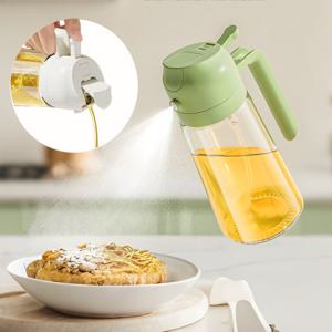 2in1 오일병 오일 유리 오일스프레이 오일통 유리 소스병 스프레이공병 470ml