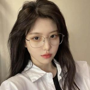 남녀공용실테(금속테)/은테안경 둥근얼굴 실버 골드 반무테 사각 경량