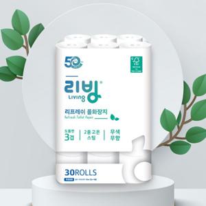 J2K 화장지 휴지 3겹 30롤 롤화장지 초저가 고퀄리티 -1팩
