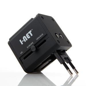 I-NET JY-158 해외여행용 멀티아답터 2100mA 고속충전 블랙