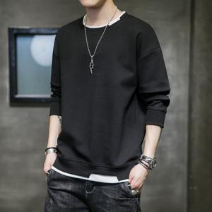 남성 춘추 코트 남자 라운드티 긴팔 레저 헐렁하다 맨투맨