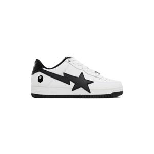 25 FW BAPE 남성 화이트   블랙 스타 OS  2 스니커즈 242546M237046