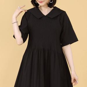 애비뉴투지 엄마옷 플리츠 세일러 카라 봄 여름 원피스 O06218