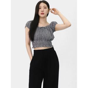 [엘케이트] 여자 블라우스 반팔 러블리 여름 셔링블라우스 LCHT080