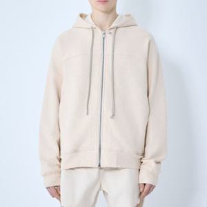 25 FW 릭오웬스 드로우스트링 후드 집업 스웨트셔츠 베이지 RU01E5241 JT 21
