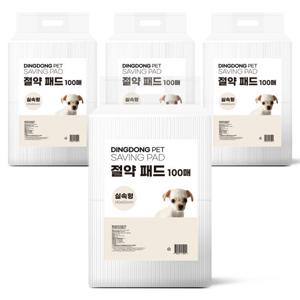 딩동펫 반려동물 절약 패드 실속형 100매 x 4개
