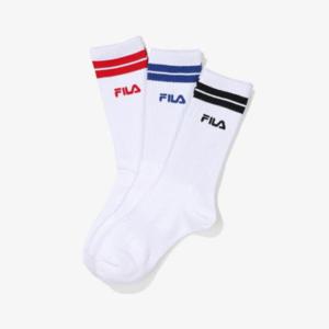 휠라양말 TQJ FS3SCF5360X-WHI 컬러 변형 장목양말 3매입