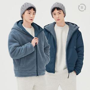 [체이스컬트]공용 리버시블 보아 후드집업-BFRU4311D0N