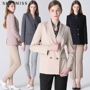 [쉬즈미스] 로얄 피크드 라펠 더블 자켓