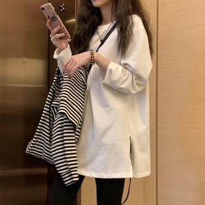 오버핏 기본 무지 긴팔 흰티 MA81120