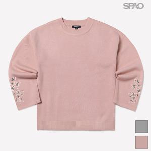 [스파오] 스파오 꽃자수 스웨터_SPKW823G21