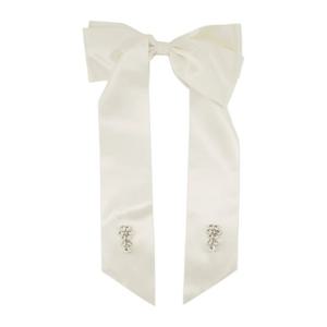 시몬로샤 플라워 보우 화이트 헤어핀 BOW5 0906-1530