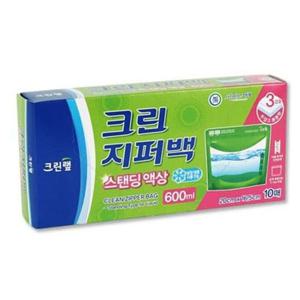 크린랲 액상 지퍼백 육수 지퍼팩 위생백 20x16.5 10매